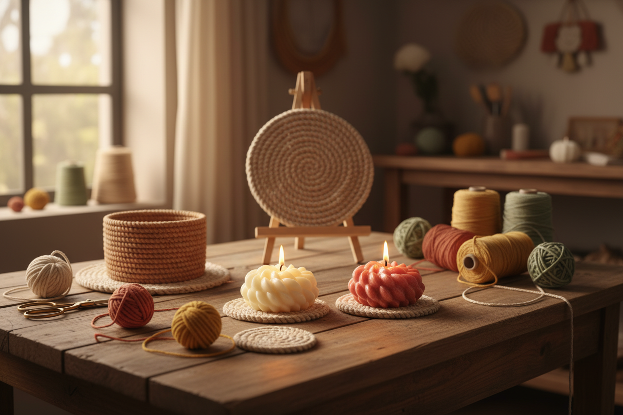 Textured Thread Candle