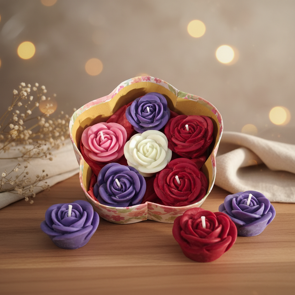 Rose Blossom Votive Set