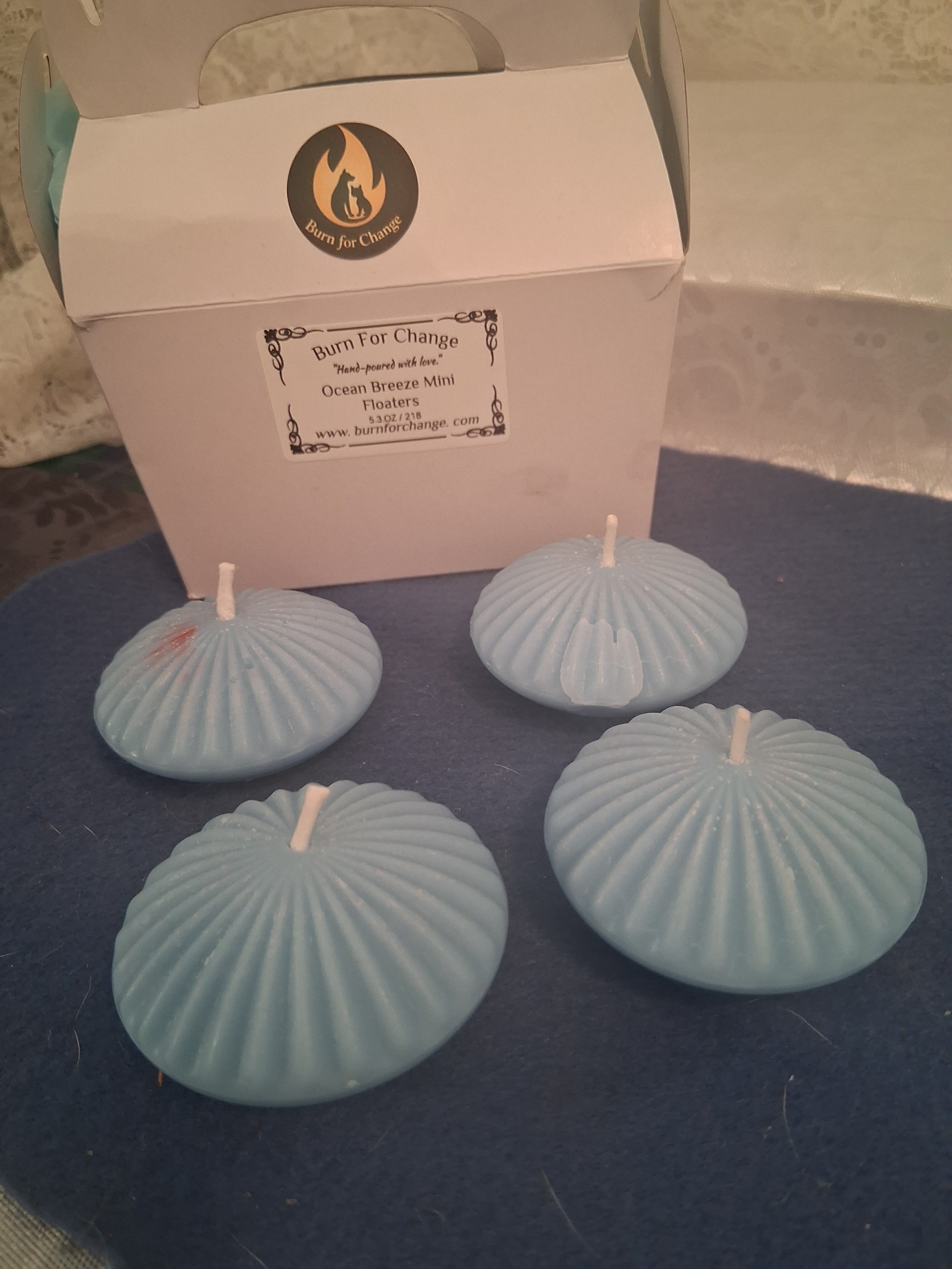 Ocean Breeze Mini Floaters (Set of 4 Floating Candles)