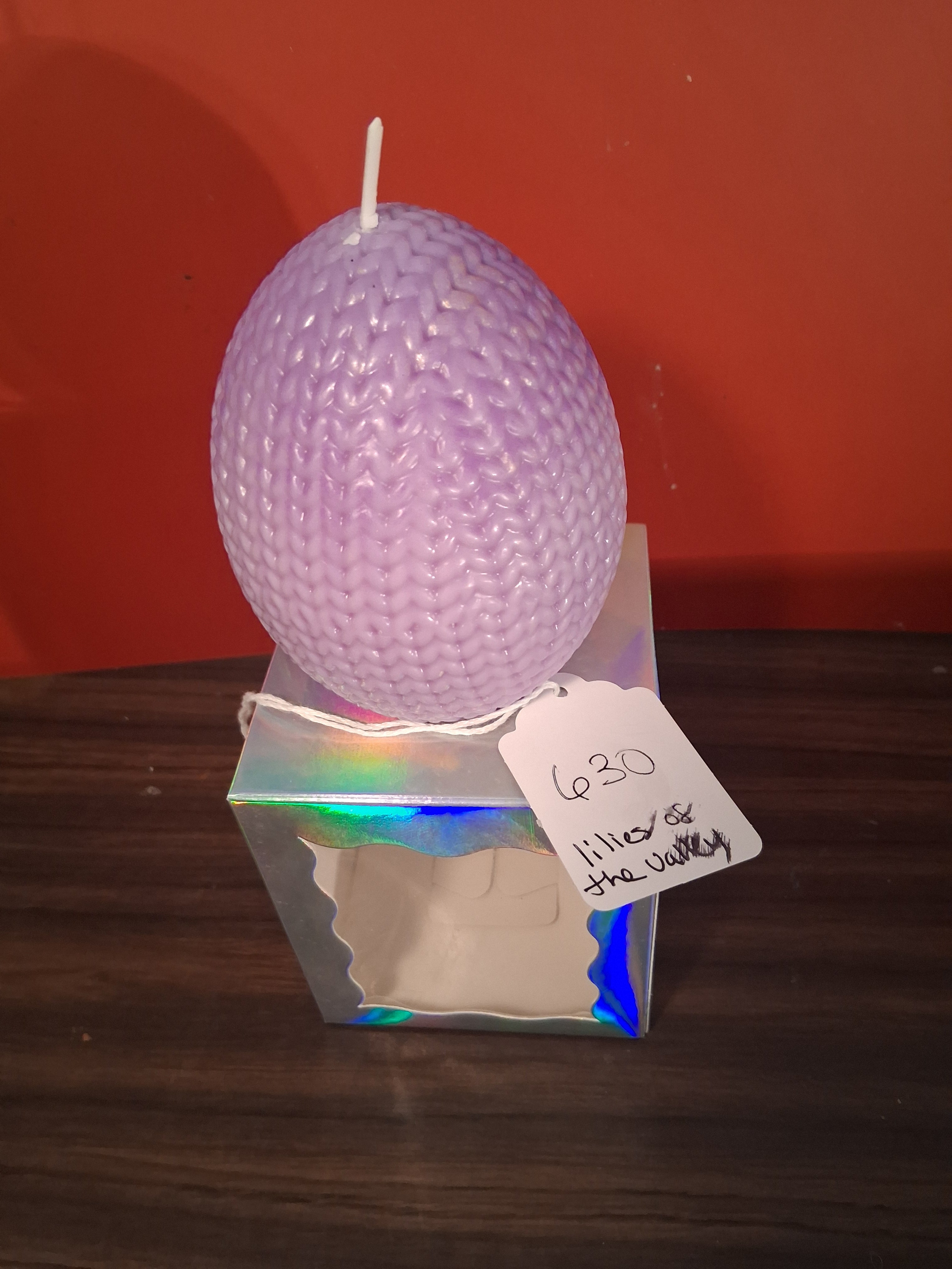 Couture Knit Egg Candle