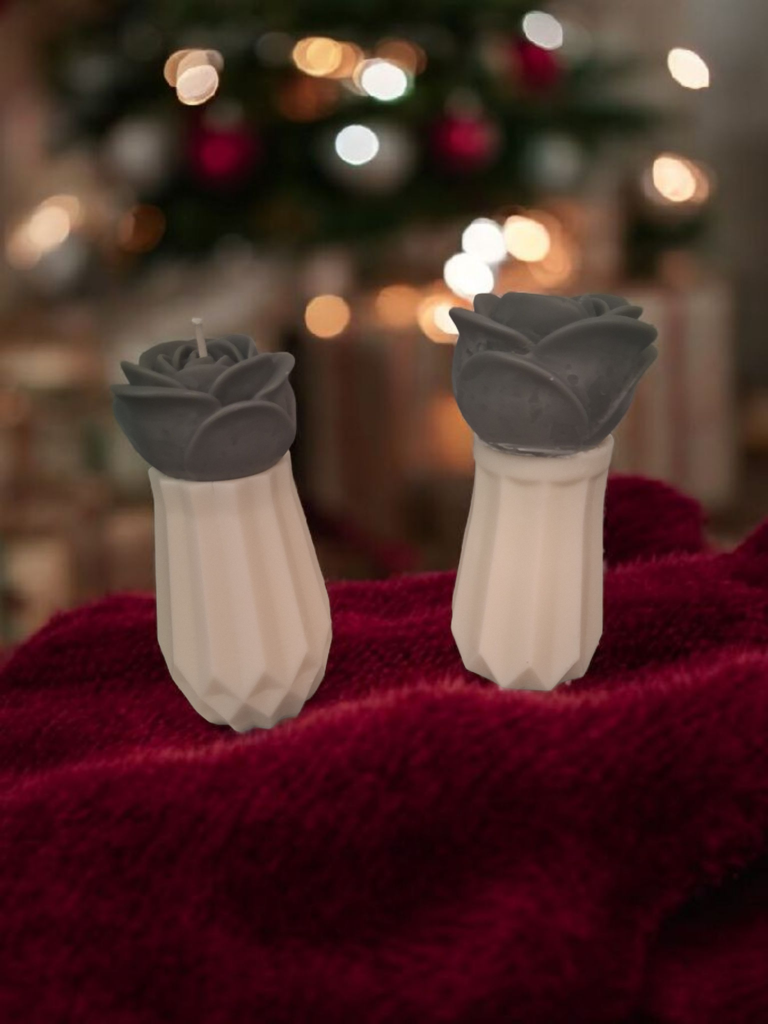 Leather Rose Luminary (Set of 2)