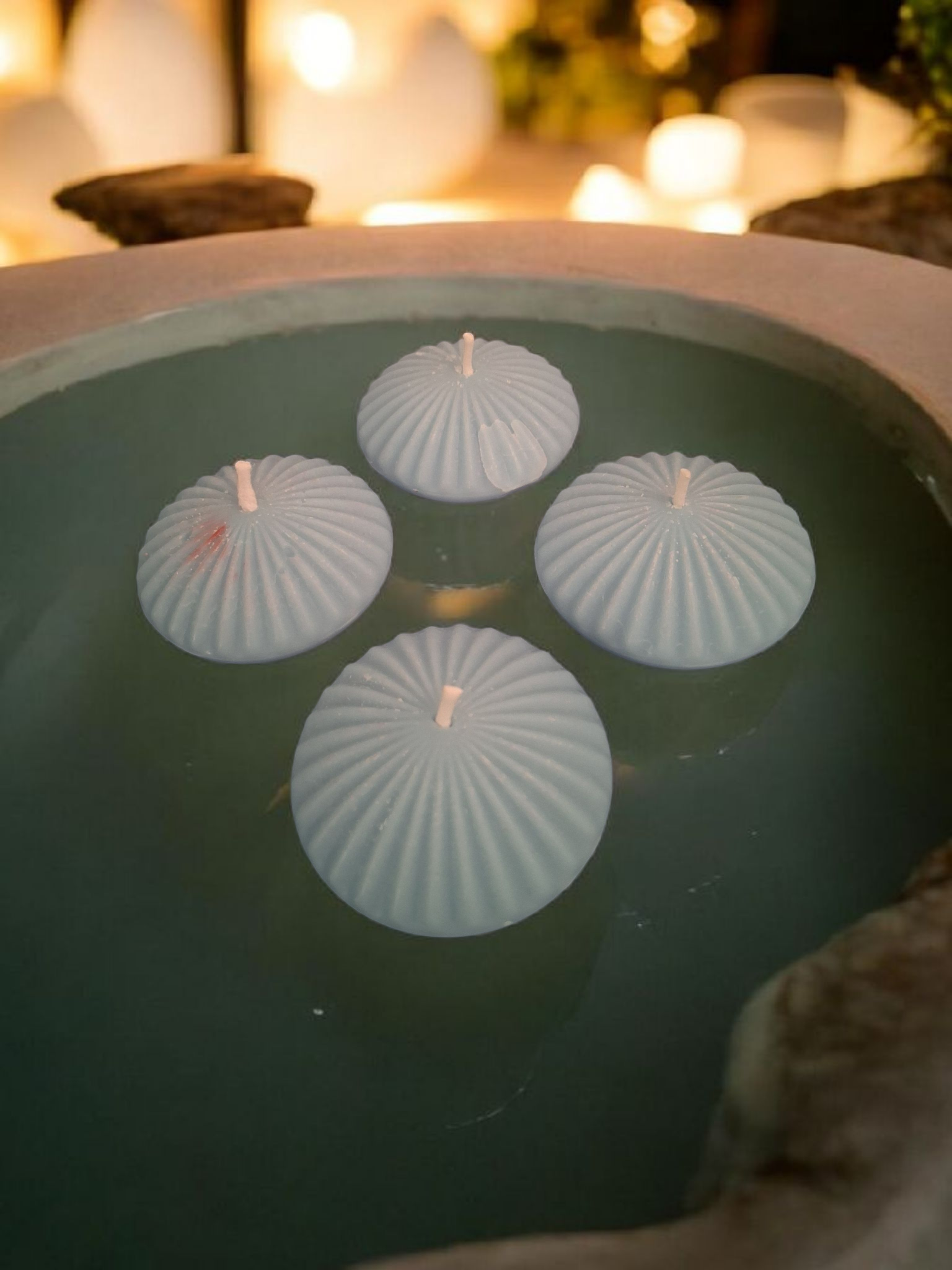 Ocean Breeze Mini Floaters (Set of 4 Floating Candles)