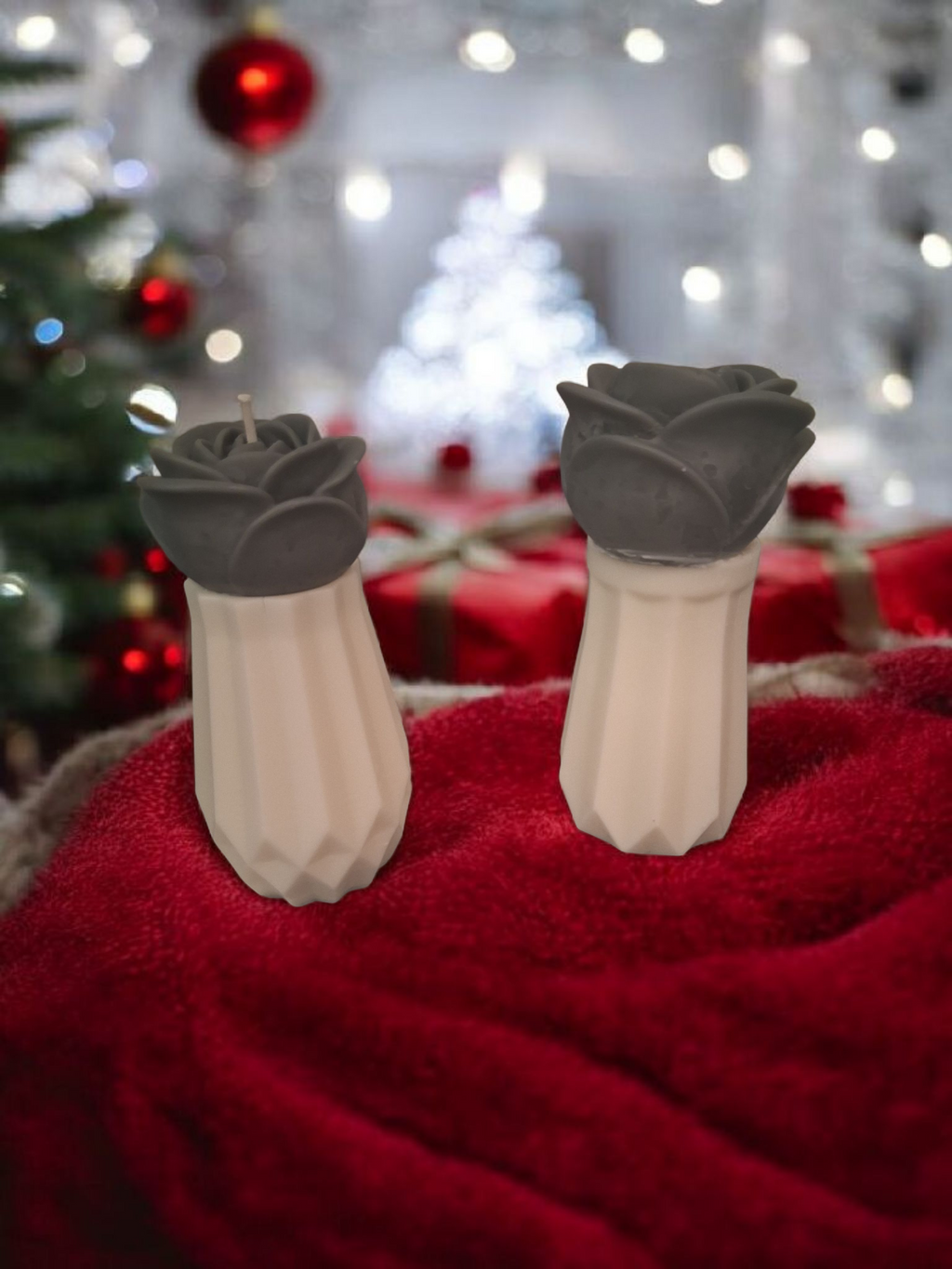 Leather Rose Luminary (Set of 2)