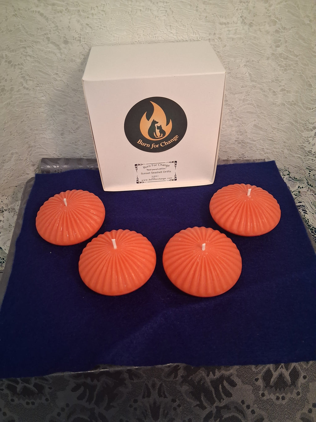 Sunset Seashell Drifts (Set of 4 Floating Candles)