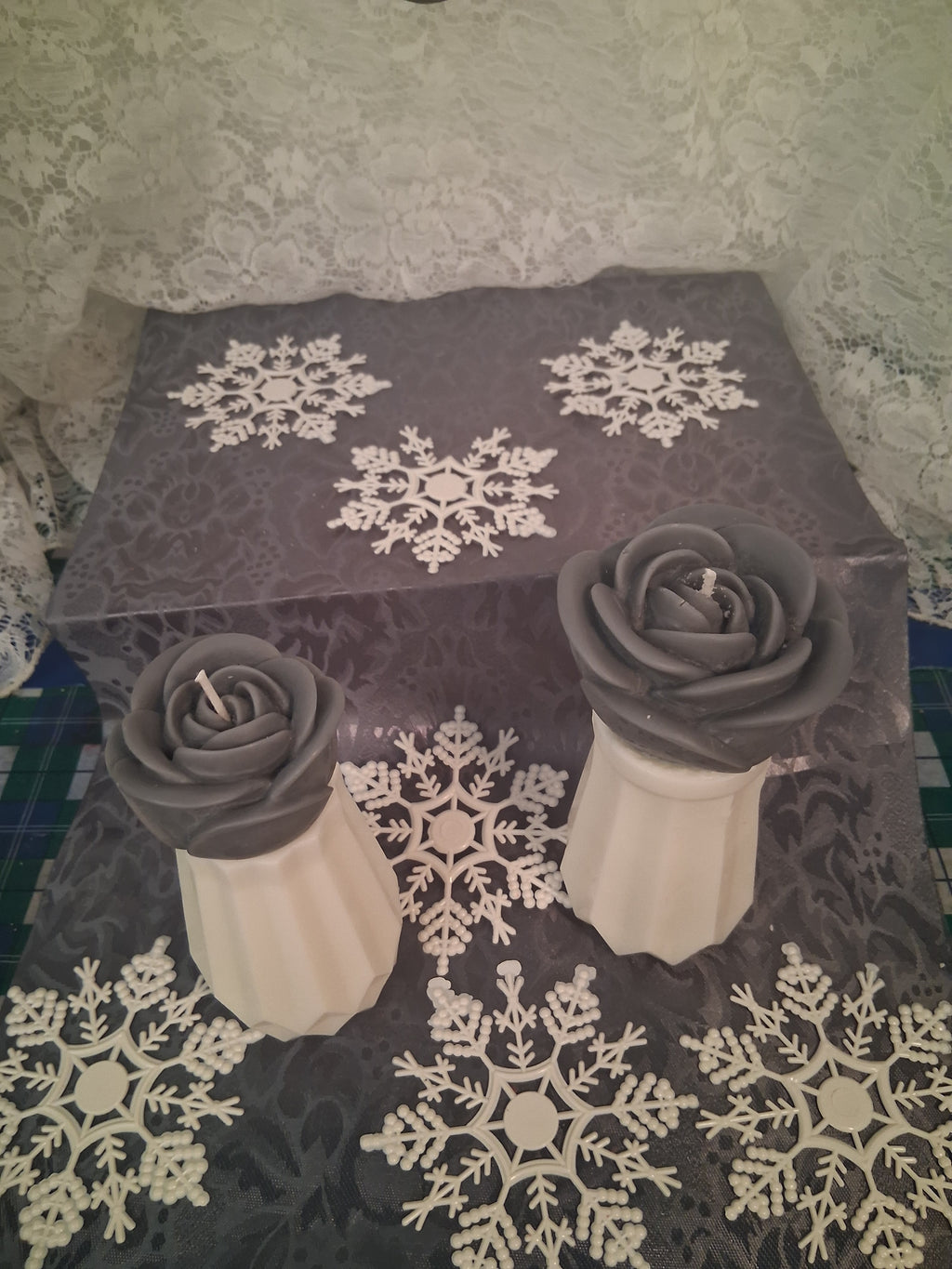 Leather Rose Luminary (Set of 2)
